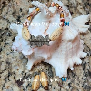 Vintage Tribal African beads Bracelet and earrings